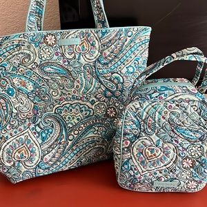 Vera Bradley Tote Bag Set with Lunch Bag